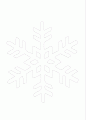 Coloriage Flocon de neige blanc et dessin Flocon de neige blanc