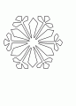 Coloriage Flocon de neige blanc arrondi et dessin Flocon de neige blanc arrondi