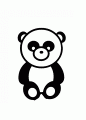 Coloriage Panda assis