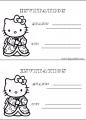Coloriage Carton d'invitation Hello Kitty et dessin Carton d'invitation Hello Kitty