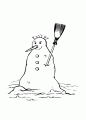 Coloriage Bonhomme de neige et dessin Bonhomme de neige