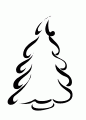 Coloriage Simple sapin de Nol