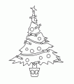 Coloriage Sapin de Nol dcor de bonbons