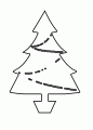 Coloriage Sapin en pot avec guirlande