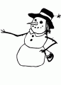 Coloriage Bonhomme de neige fille et dessin Bonhomme de neige fille