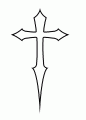 Coloriage Croix piquante et dessin Croix piquante