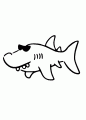 Coloriage Requin  lunette